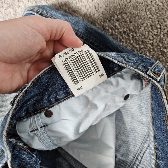 Mavi Jeans Mens 34X33 (Tag 36X34) Blue Wide Leg Max Denim Pants Casual - Picture 5 of 13